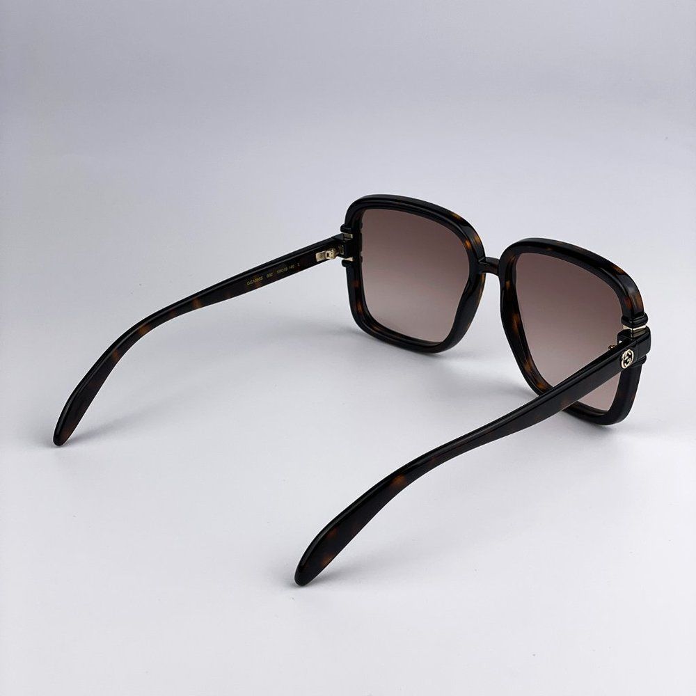 Gucci GG1066S 002 Sunglasses Havana Brown Gradient Butterfly Women - Picture 9 of 10